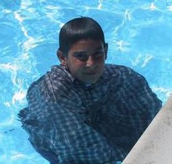 Swim in a shirt for sun protection